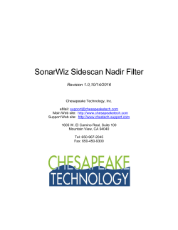 SonarWiz Sidescan Nadir Filter
