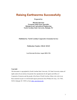 Raising Earthworms Successfully