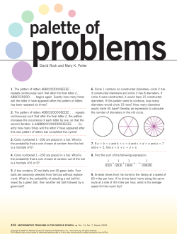 March 09 Palette of Problems - BBAPreAlgebra