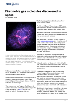 First noble gas molecules discovered in space