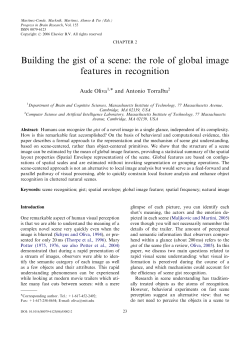 Building the gist of a scene - Aude Oliva