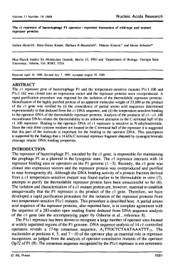 The cl repressor of bacteriophage P1 operator