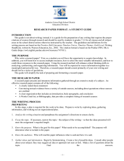 research paper format: a student guide introduction