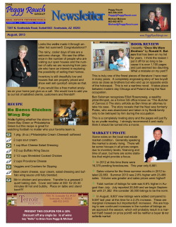 PRG August 2013 - The Peggy Rauch Group