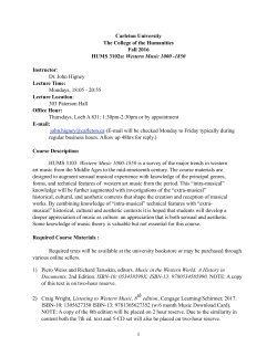 HUMS 3102 - Carleton University