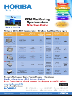 OEM Mini Grating - HORIBA Scientific