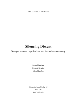 Silencing Dissent - The Australia Institute