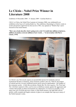 Le Cl&eacute;zio - Nobel Prize Winner in Literature 2008
