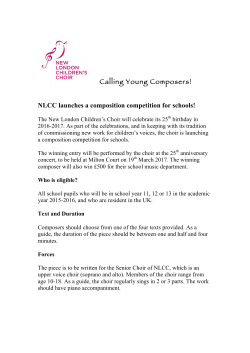 NLCC launches a composition competition for schools!