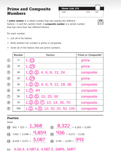 Prime and Composite Numbers