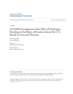 An NMR Investigation of the Effect of Hydrogen Bonding on the