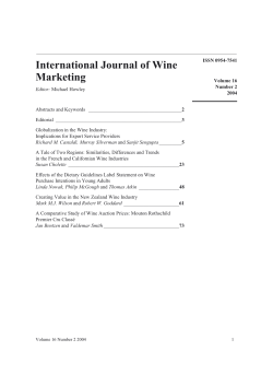 A Comparison of the French and Californian Wine Sectors