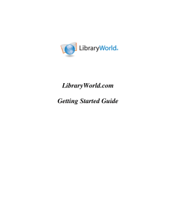 LibraryWorld.com Getting Started Guide