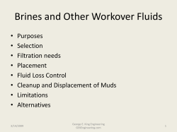 Brines and Other Workover Fluids