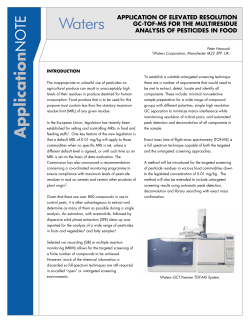 Application of Elevated Resolution GC-TOF-MS for the Multi