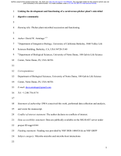 1 Linking the development and functioning of a