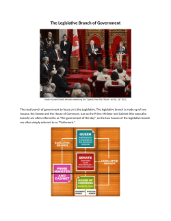The Legislative Branch - WISDOM Home Schooling