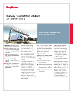 Highway Transportation Solutions All-Electronic Tolling