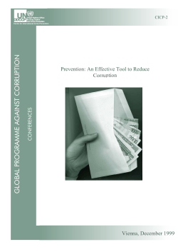 Prevention: An Effective Tool to Reduce Corruption