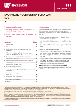 exchanging your pension for a lump sum
