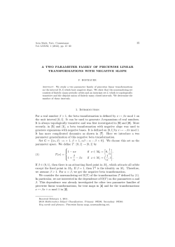 15 A TWO PARAMETER FAMILY OF PIECEWISE LINEAR
