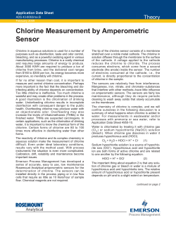 Application Data: Chlorine Measurement by Amperometric Sensor