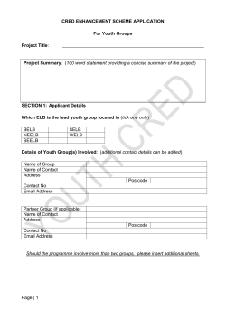 Page | 1 CRED ENHANCEMENT SCHEME APPLICATION