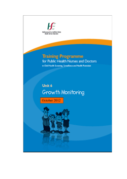 Growth Monitoring Training Manual