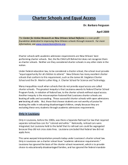 Charter Schools and Equal Access