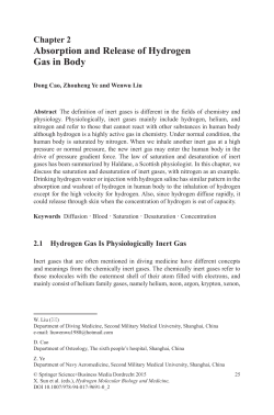 Absorption and Release of Hydrogen Gas in Body