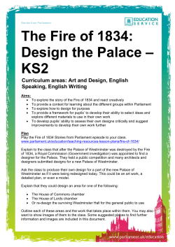 The Fire of 1834: Design the Palace &ndash; KS2