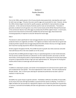 Section 2 Poultry Genetics Notes