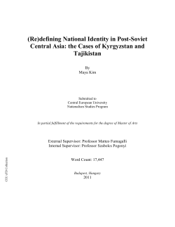 (Re)defining National Identity in Post