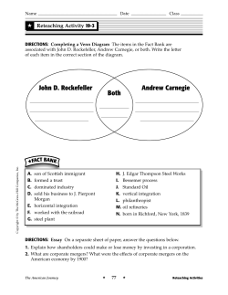 John D. Rockefeller Andrew Carnegie Both