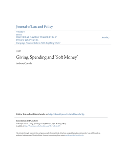 Giving, Spending and "Soft Money"