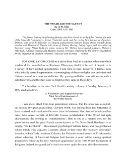 The Swami and the Savant