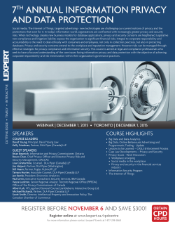 7th annual information privacy and data protection