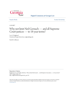 and all Supreme Court justices &mdash; to 18-year terms?