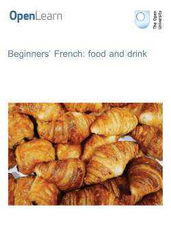 Beginners` French: food and drink