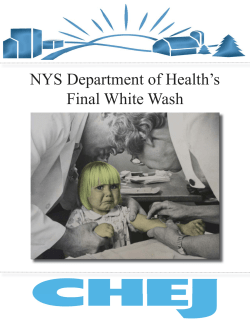 NYS Department of Health`s Final White Wash