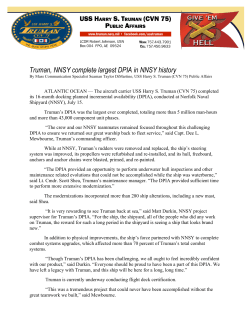 Truman, NNSY complete largest DPIA in NNSY history