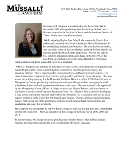 Gwendolyn R. Simpson was admitted to the Texas State Bar in