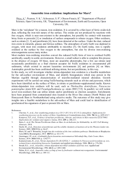 Anaerobic iron oxidation: implications for Mars?