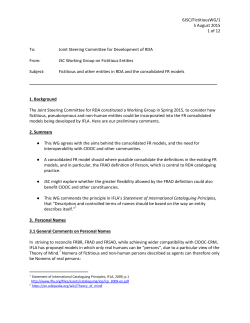 6JSC/FictitiousWG/1 - RDA Steering Committee