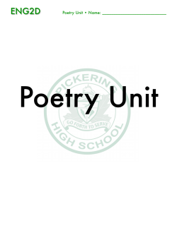 ENG2D Poetry Unit