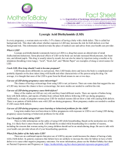 Lysergic Acid Diethylamide (LSD) | MotherToBaby