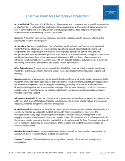 Essential Terms for Emergency Management