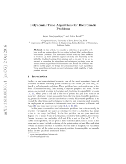 Polynomial Time Algorithms for Bichromatic Problems