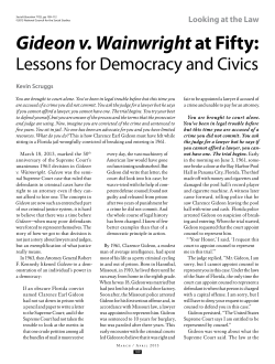 Gideon v. Wainwright at Fifty