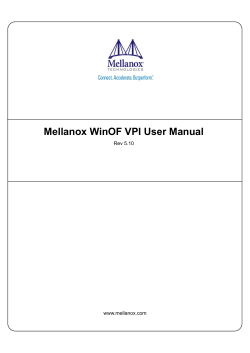 MLNX VPI WinOF User Manual v5.10